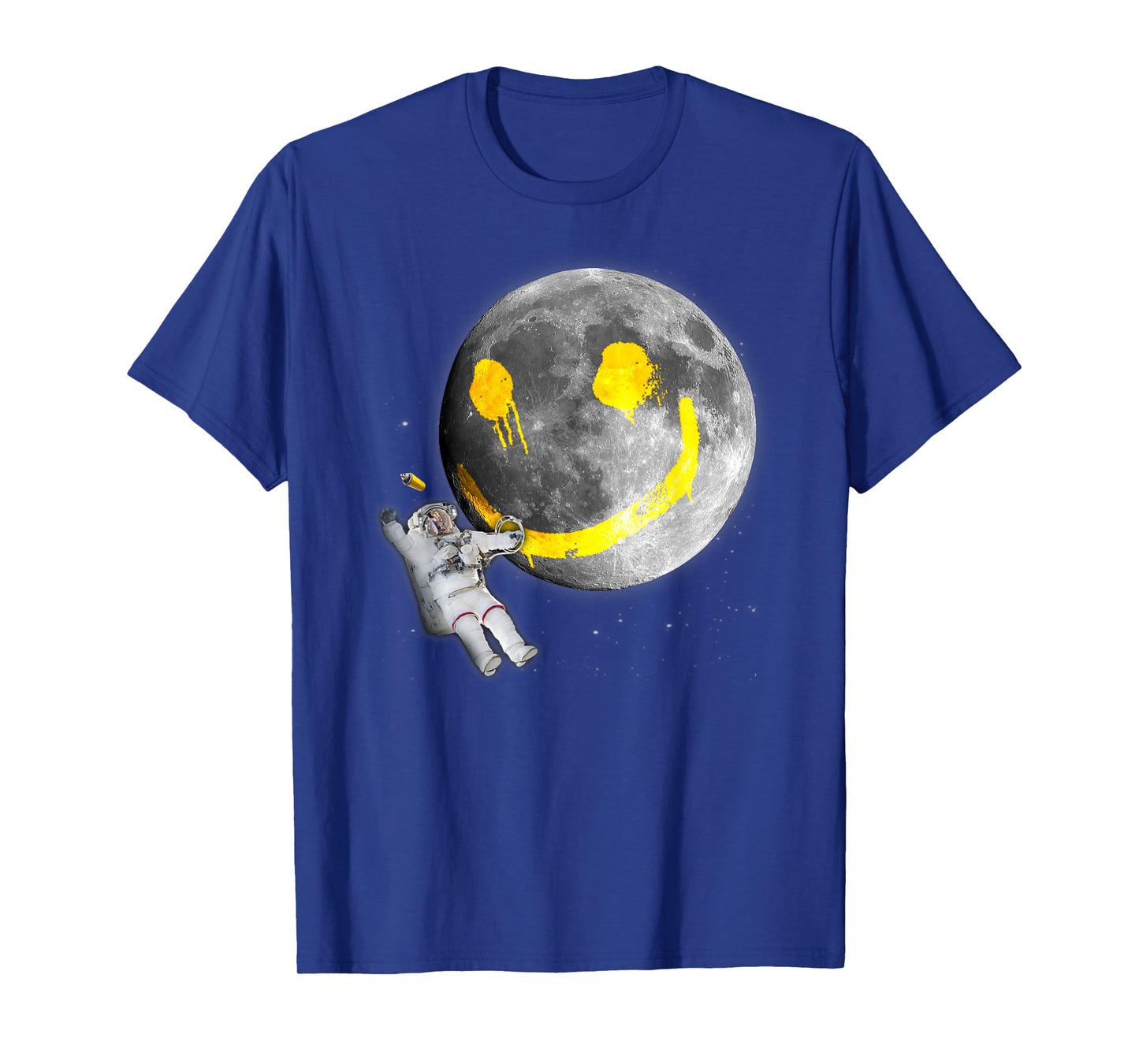 "Happy Face Moon Graffiti" Astronaut Space Nerd T-shirt T-Shirt