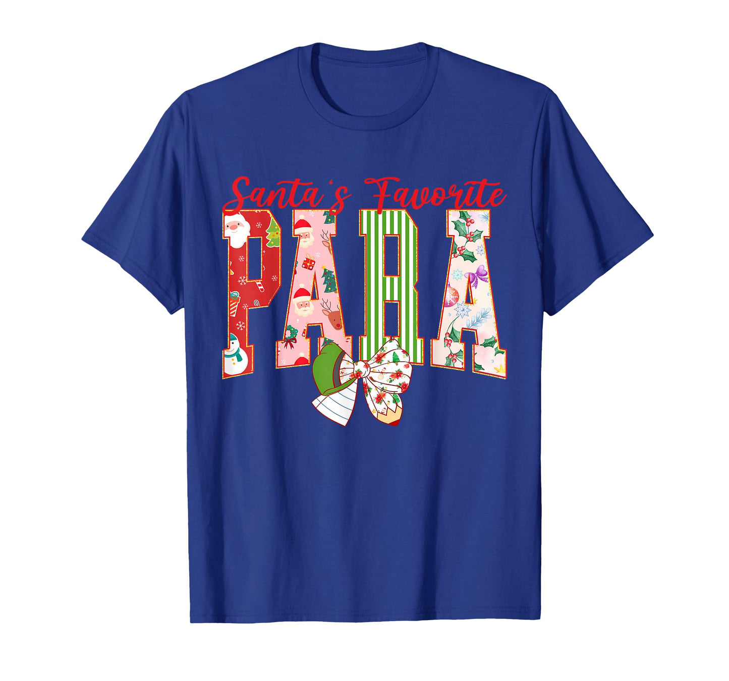 Cute Santas Favorite para Christmas Paraprofessional Teacher T-Shirt