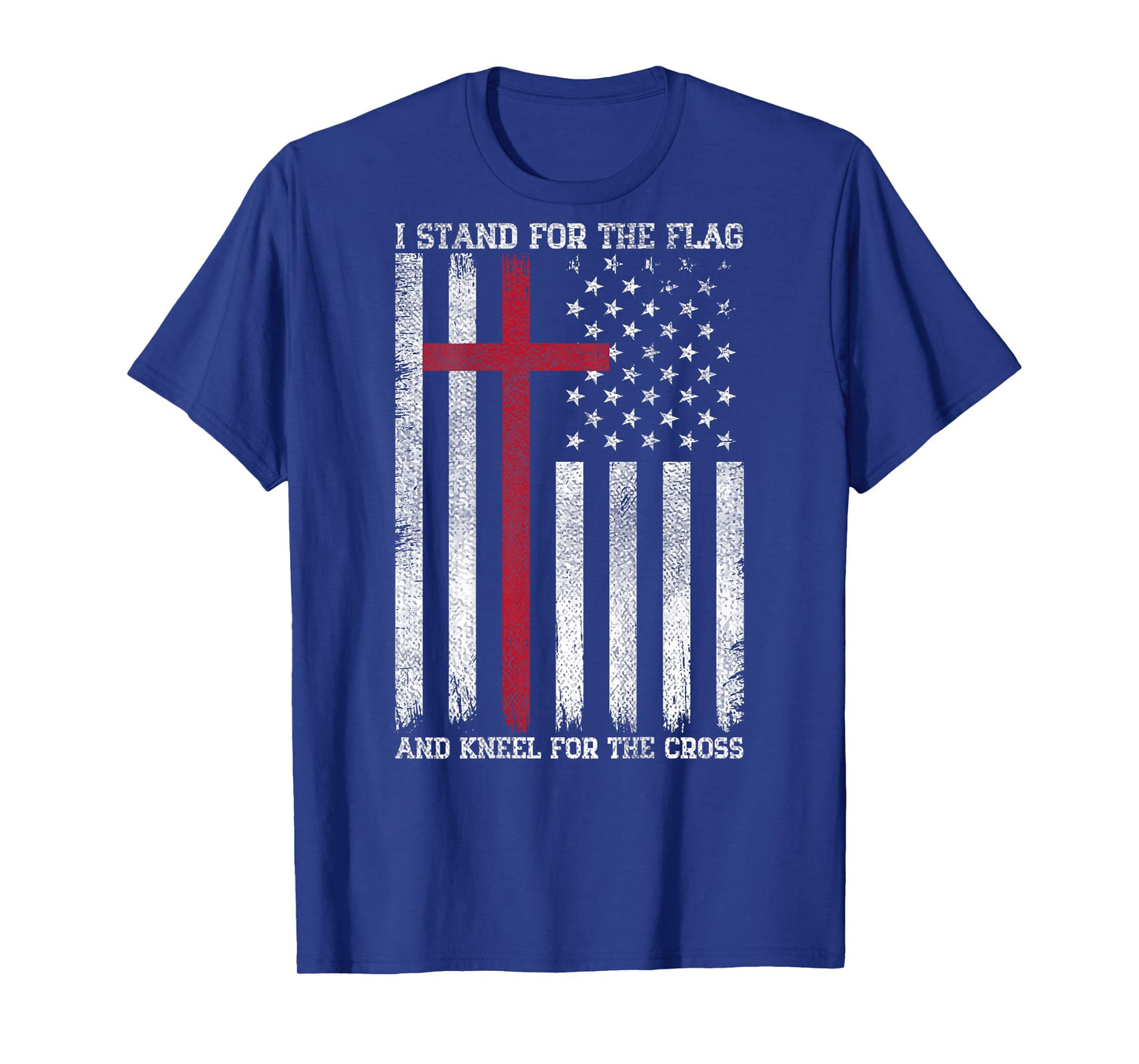 I Stand for The Flag Kneel for The Cross USA American Flag T-Shirt
