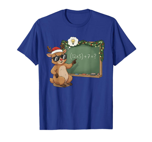 Christmas 67 Teacher Reindeer Six Seven Meme Do The Math Tee T-Shirt