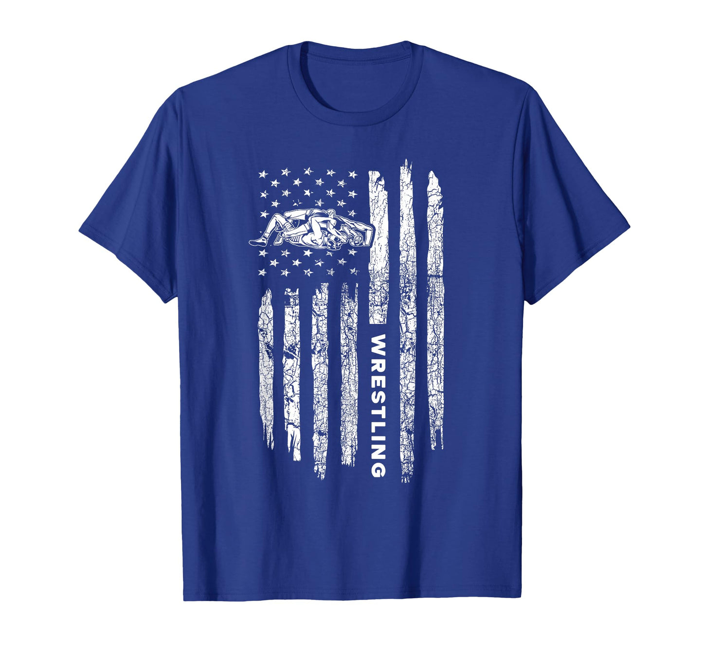 American Flag Wrestling Apparel - Vintage Wrestler Wrestling T-Shirt