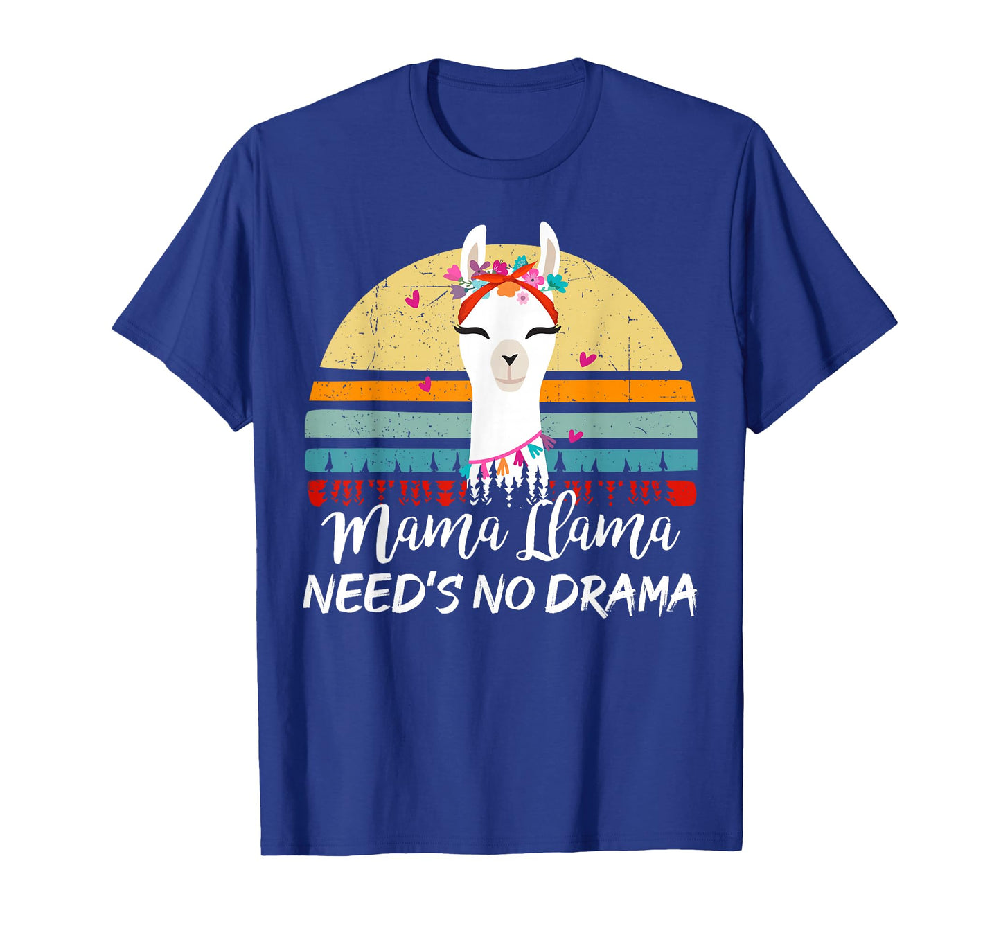 Funny Mama-Llama Needs No Drama Women Llama Mom Mothers Day T-Shirt