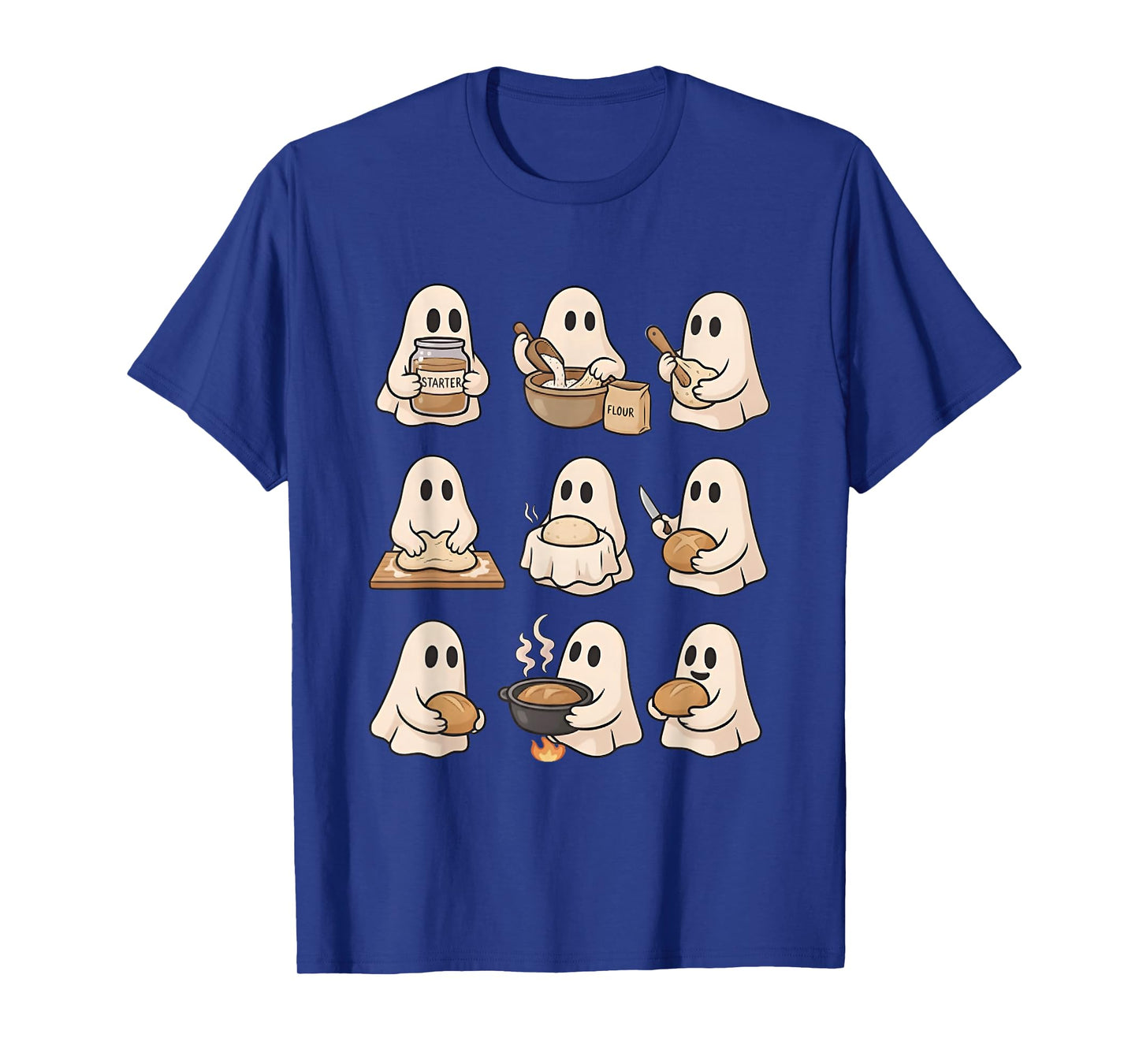 Cute Halloween Ghost Baking Bread Spooky Ghost Bake Bread T-Shirt