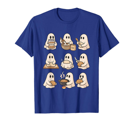 Cute Halloween Ghost Baking Bread Spooky Ghost Bake Bread T-Shirt