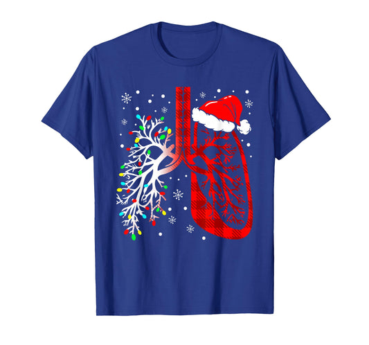 Christmas Lung Lights Respiratory Therapist Holiday T-Shirt