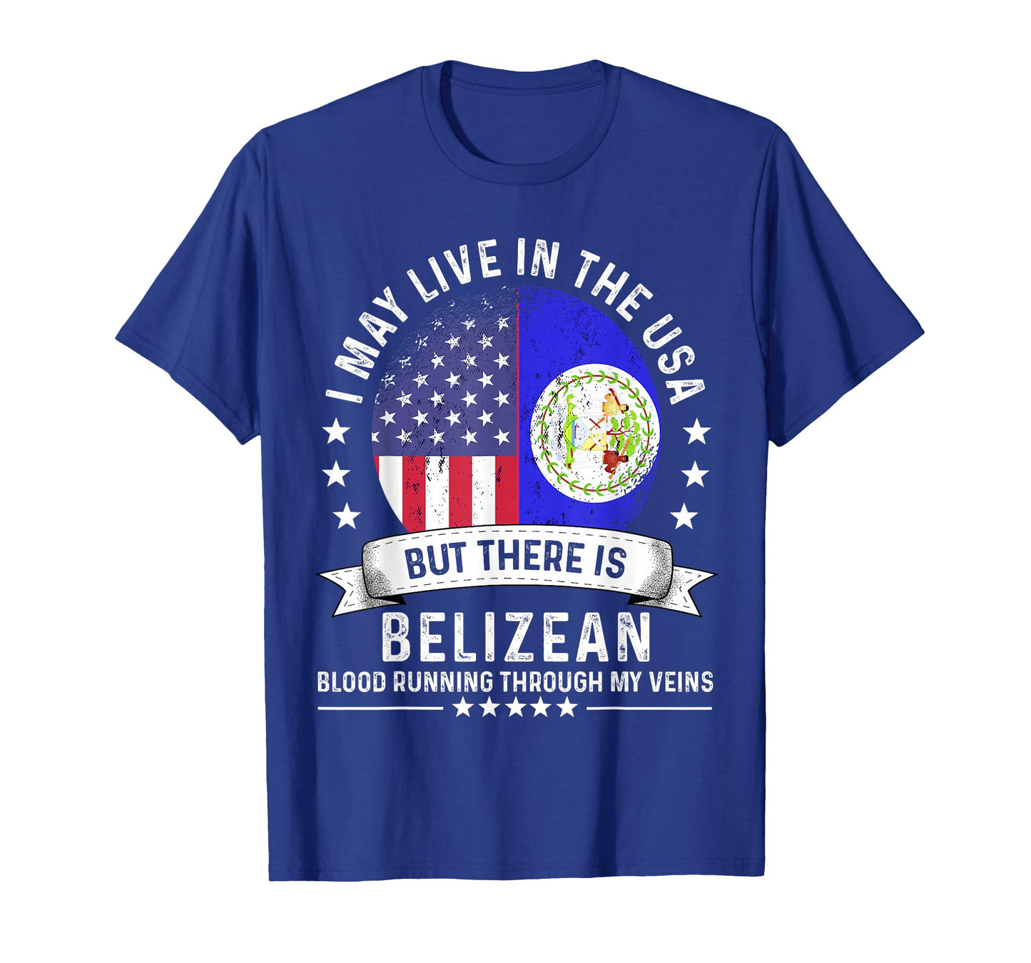 Belizean American Patriot Grown Country Belize Flag T-Shirt