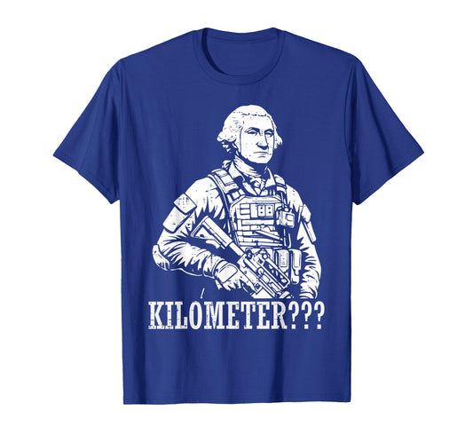 4th of July George Washington Kilometer Meme Men Women Kids T-Shirt