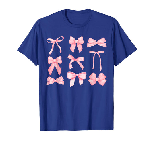 Bows Coquette Bow Coquette Aesthetic Preppy Girly Girl T-Shirt