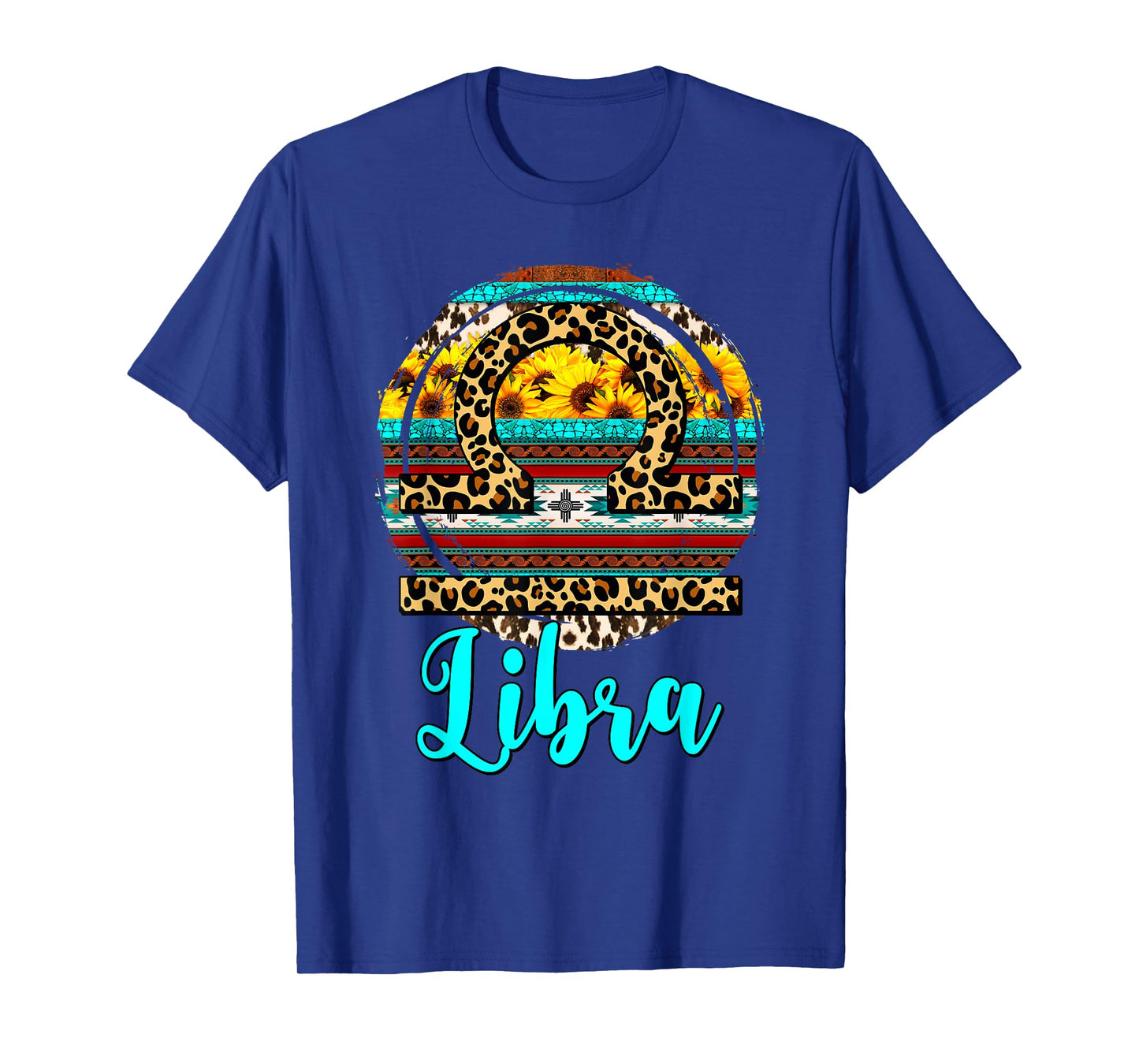 Libra Western Cowgirl Cowboy Leopard Zodiac Sign T-Shirt