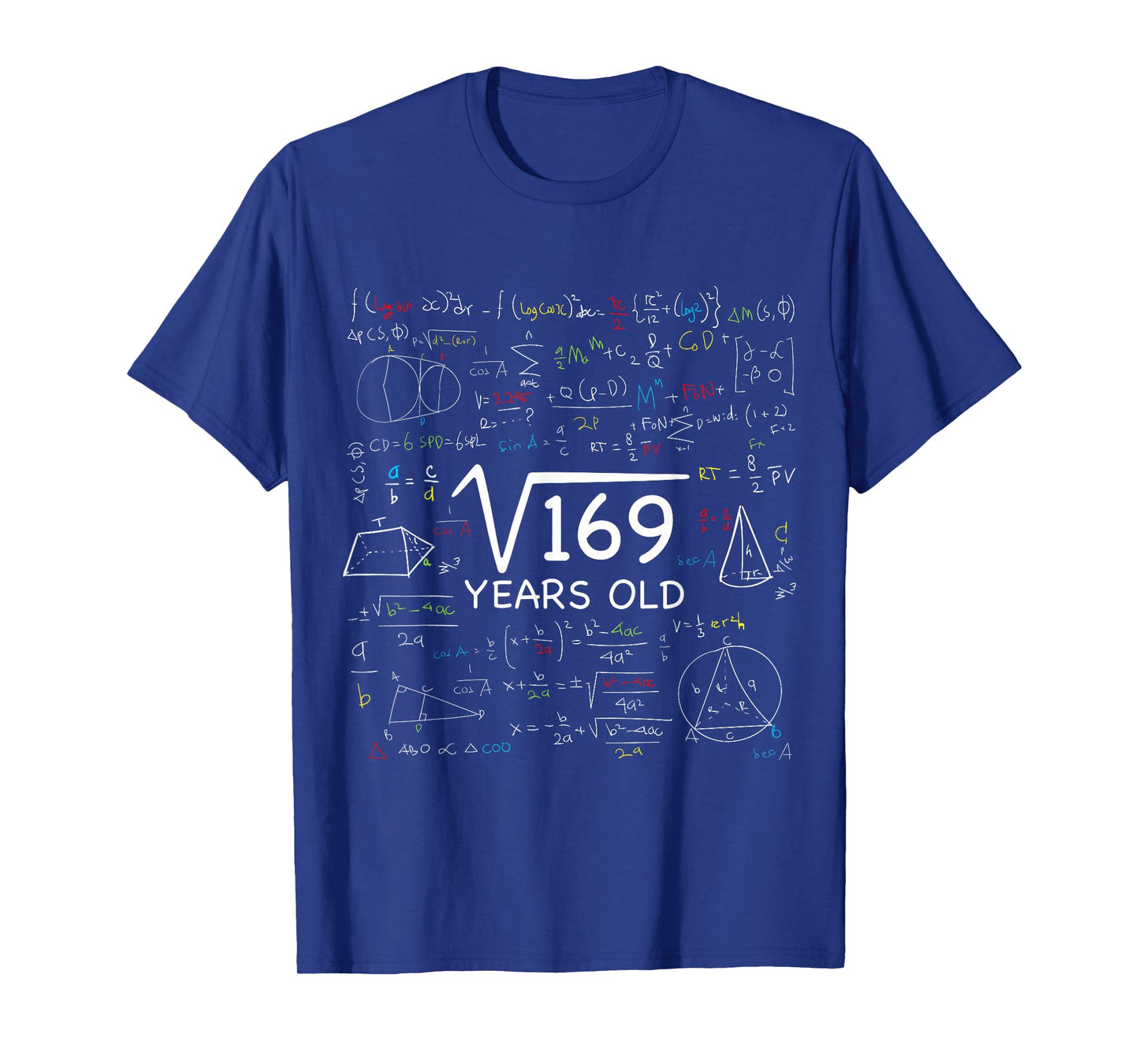 13th Math Birthday 13 Year Old Gift Square Root Of 169 Bday T-Shirt