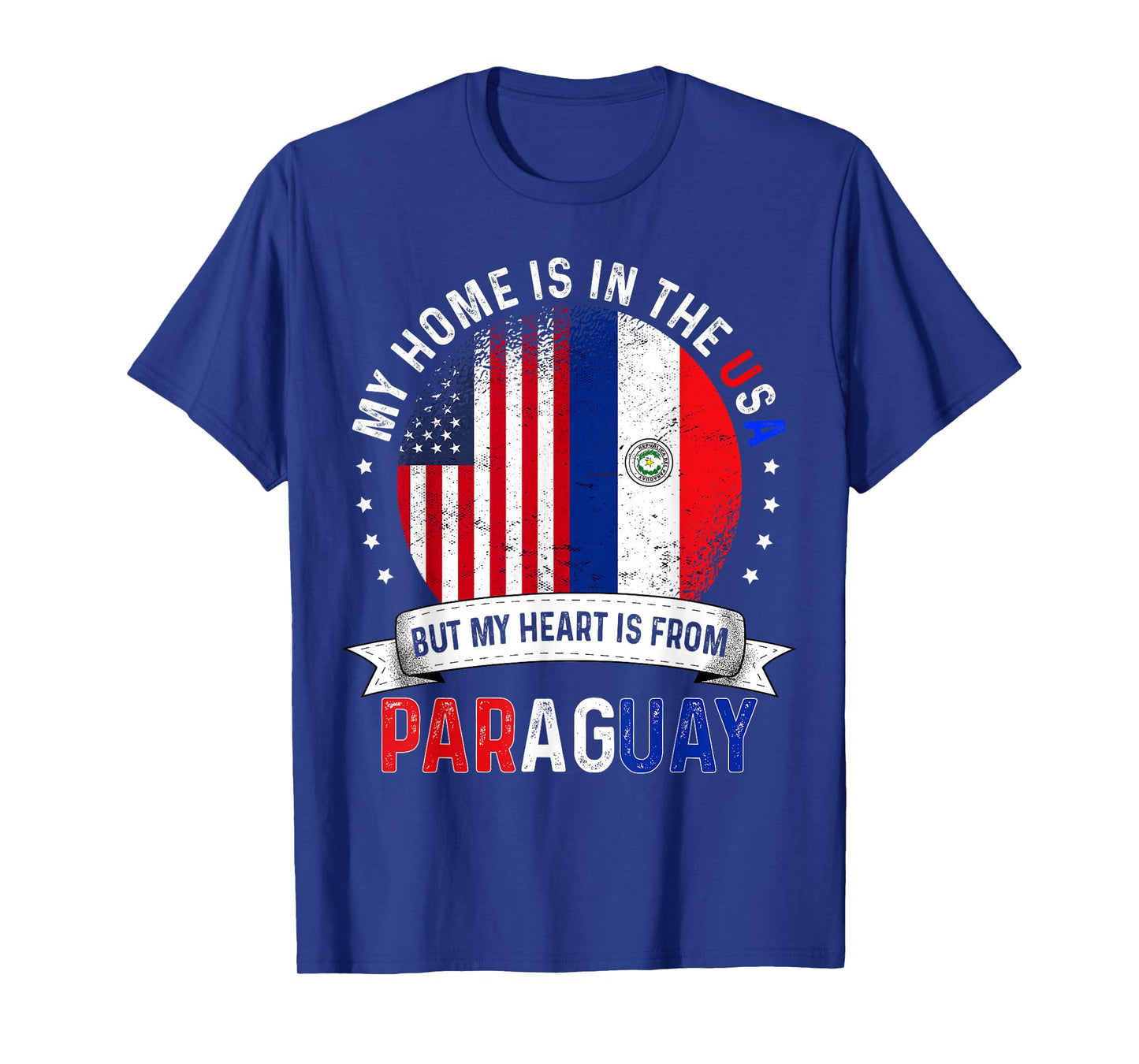 Paraguayan American Patriot Heart is from Paraguay Flag T-Shirt