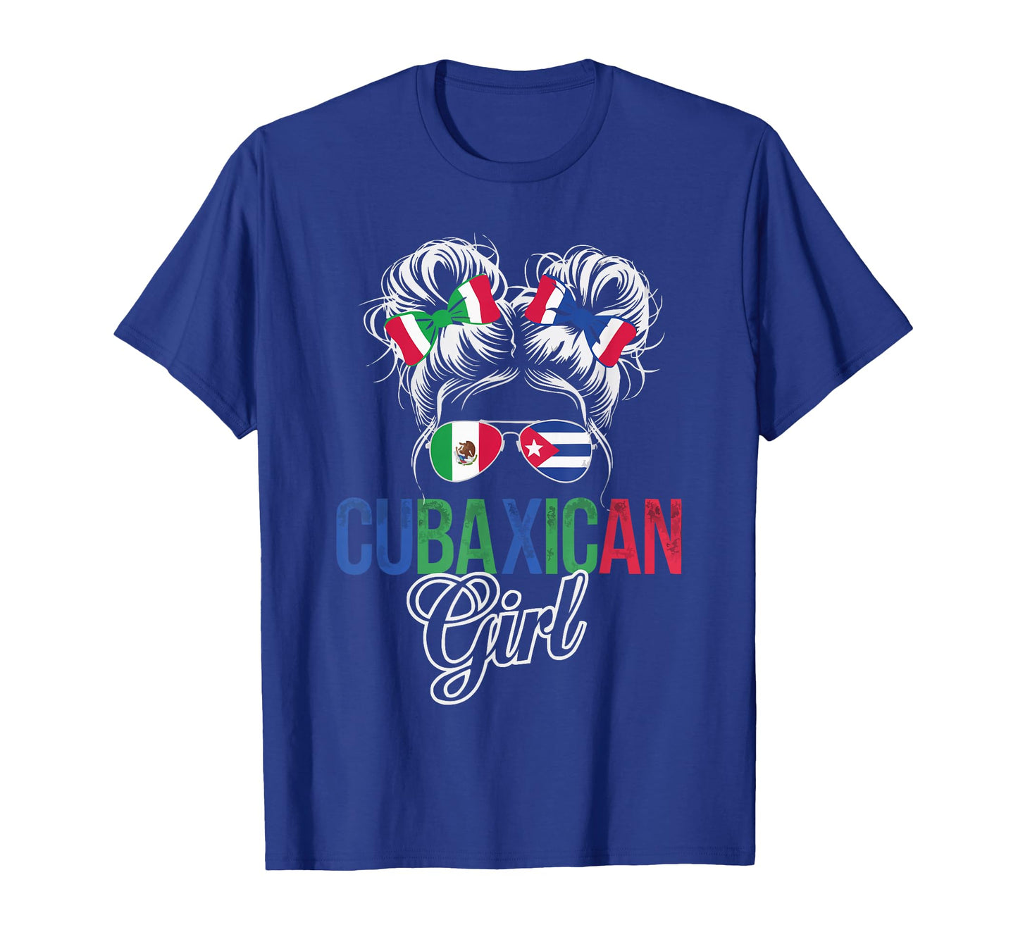 Half Cuban Half Mexican Country Mexico Flag Cuba T-Shirt