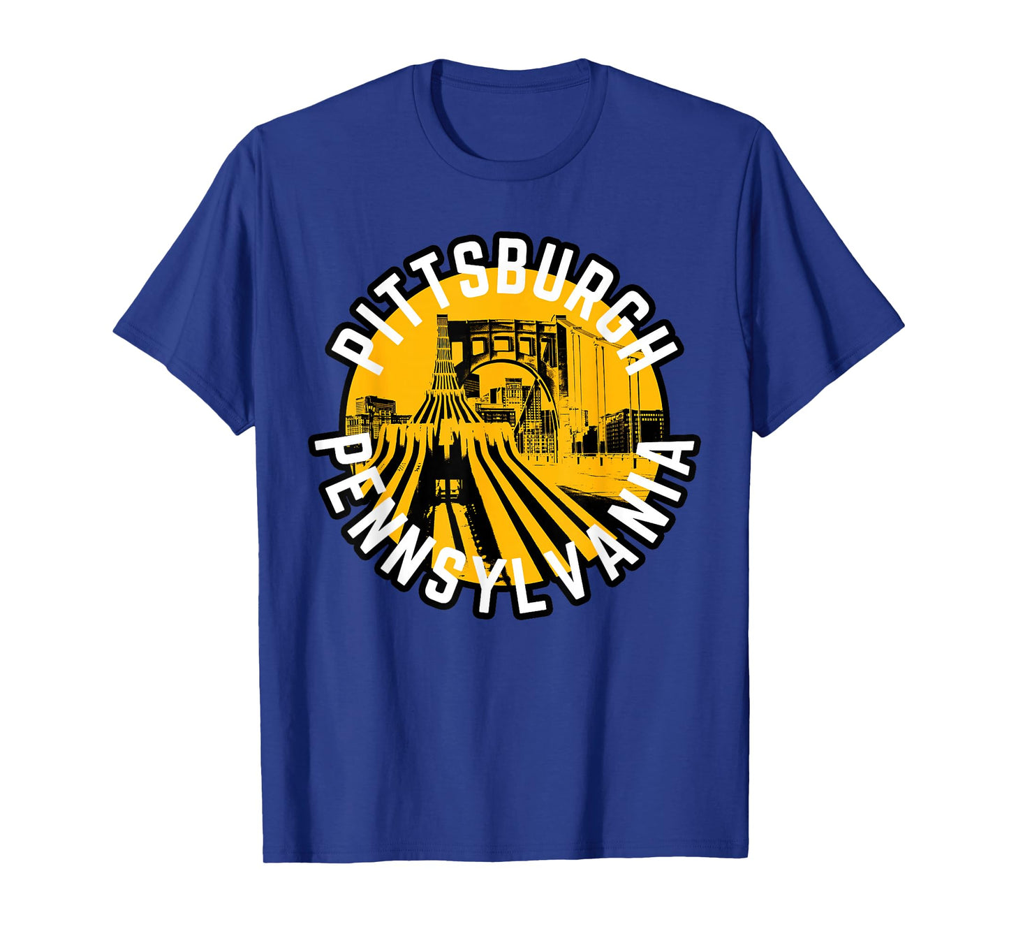 Pittsburgh Pennsylvania Steel City Skyline Bridge 412 Home T-Shirt