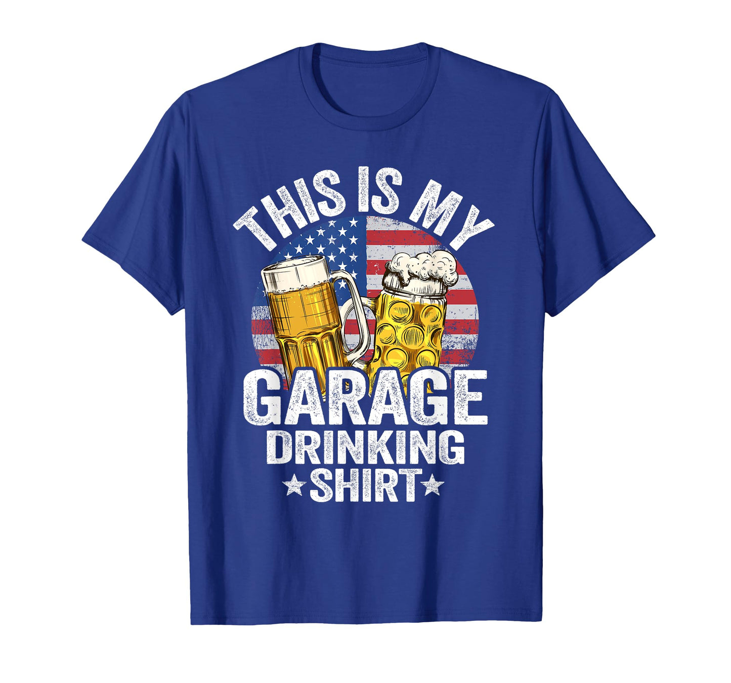 Garage Drinker Dad American Flag This Is My Garage Drinking T-Shirt