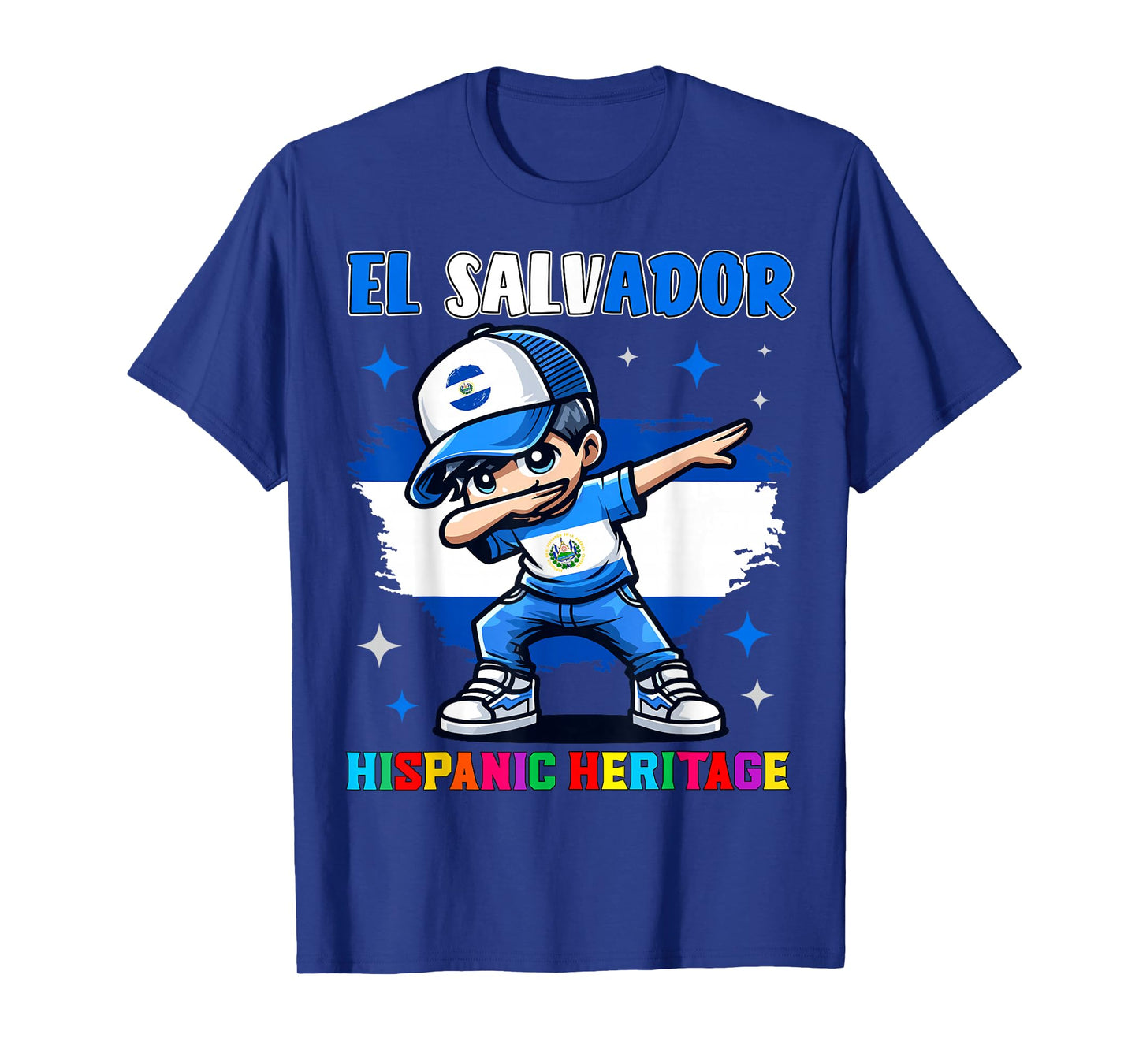 El Salvador Dabbing Kid Hispanic Heritage Celebration Kids T-Shirt