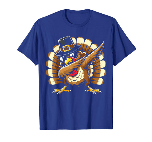 Dabbing turkey pilgrim for thanksgiving family kids T-Shirt