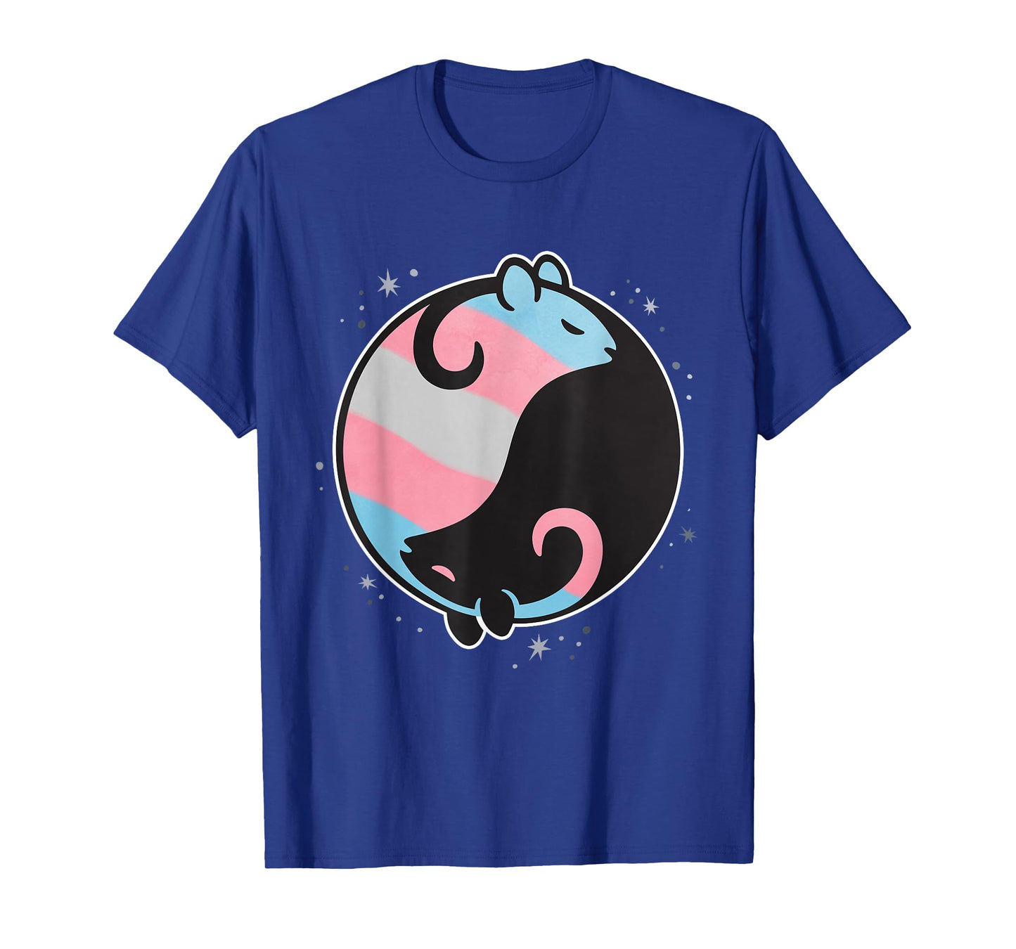 Transgender Rat Yin Yang LGBT Trans Pride Flag, Gay Month T-Shirt