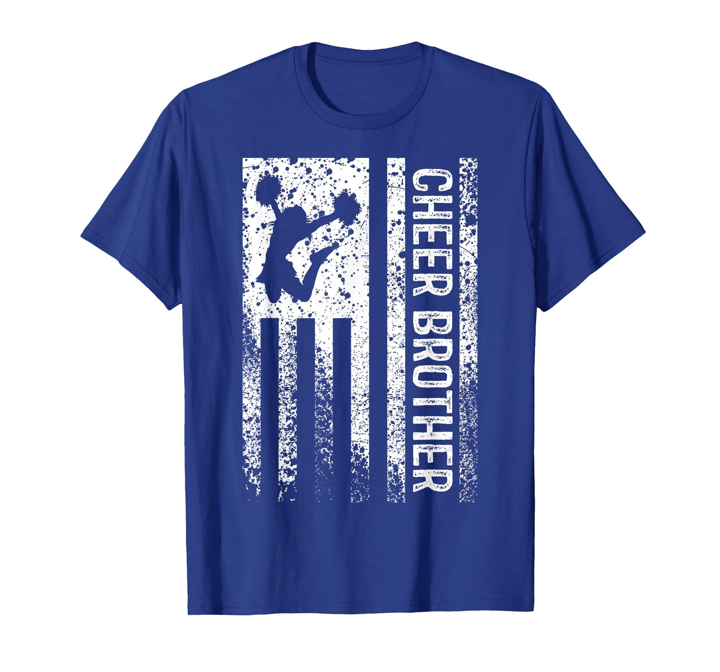 Cheer Brother Vintage American Flag Bro Cheerleader Squad T-Shirt