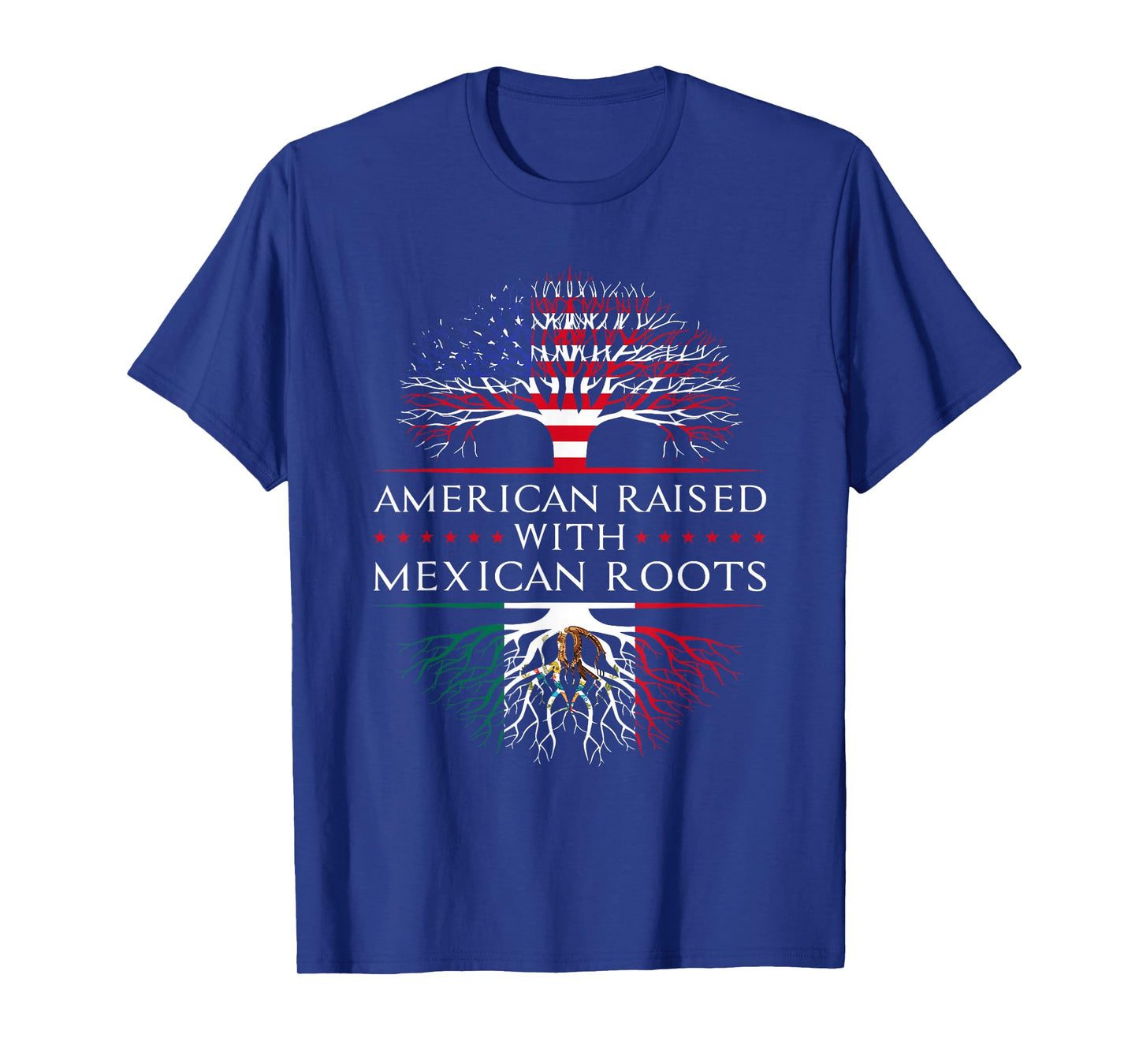 American Raised With Mexican Roots Mexico Tree T-Shirt