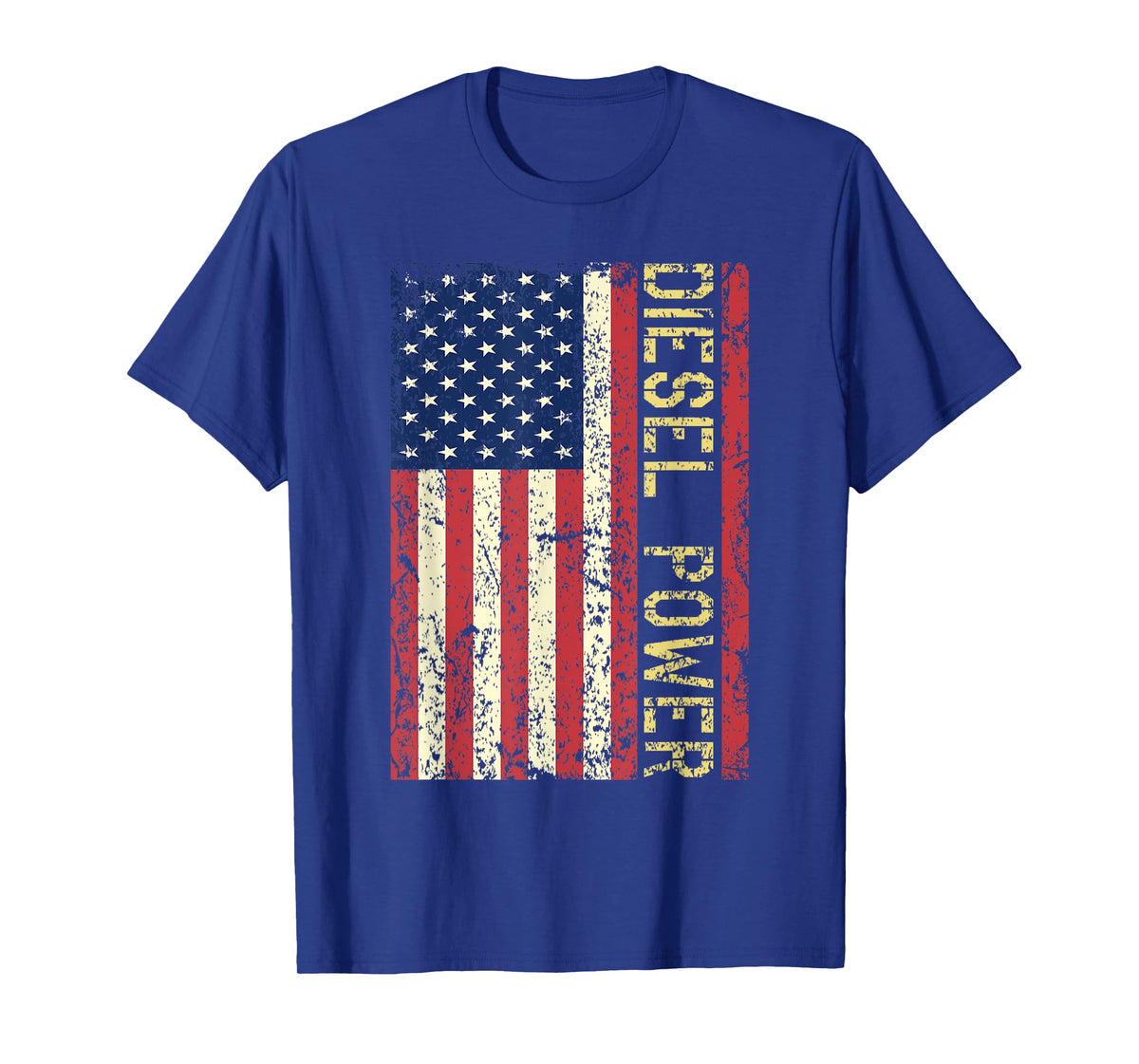 Vintage USA Flag Diesel Power Patriotic Truck Turbo Mechanic T-Shirt