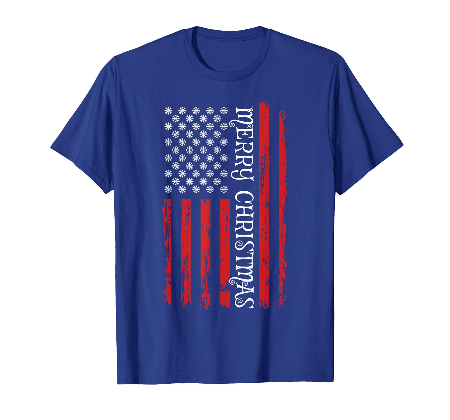 Patriotic USA Flag Shirt Men Women Kids Merry Christmas T-Shirt