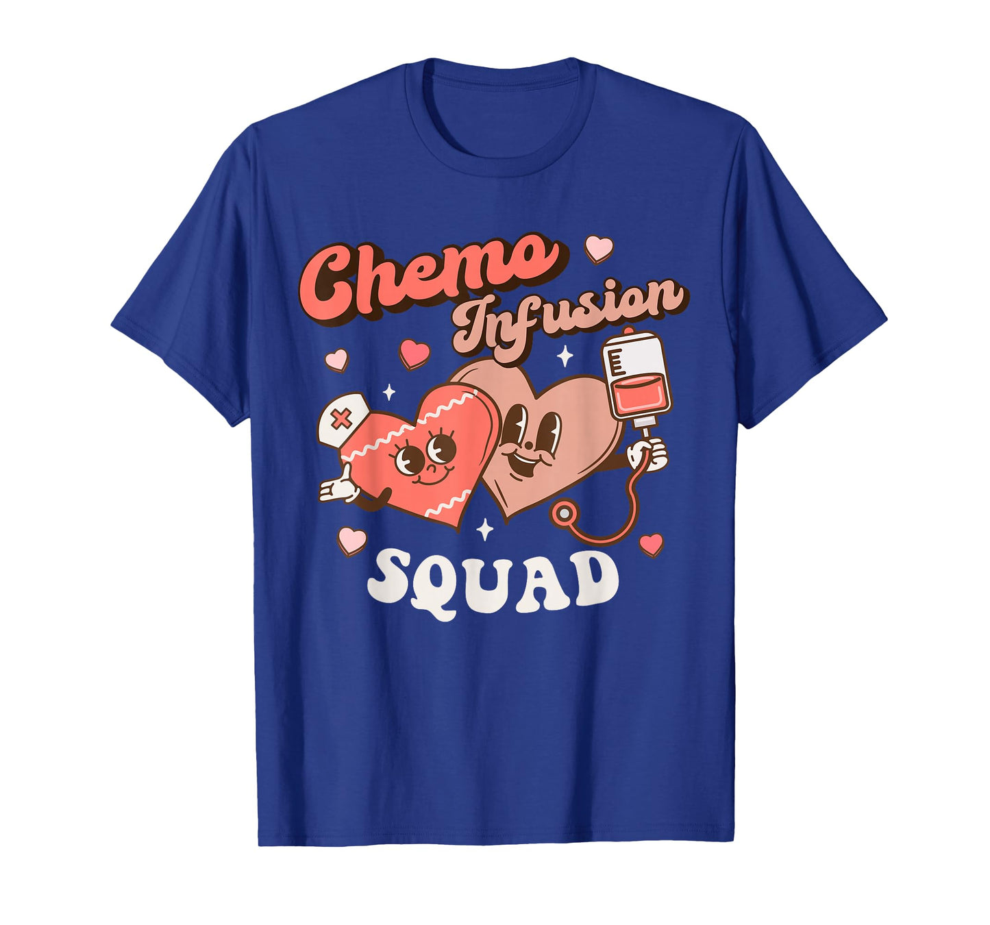 Chemo Infusion Nurse Groovy Valentine's Day Oncology Squad T-Shirt