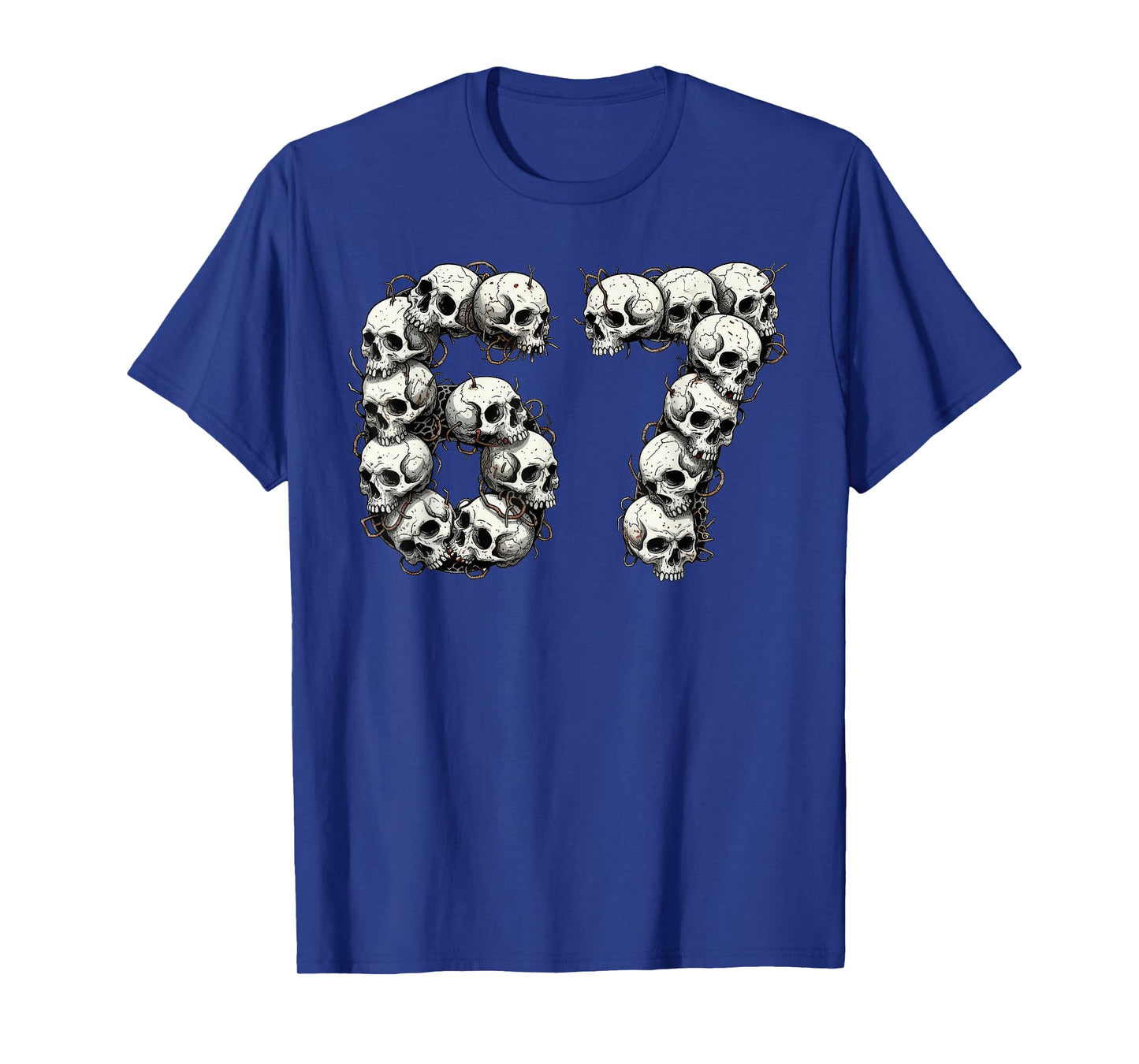 Funny Skulls 6 7 Meme Six Seven Love Halloween T-Shirt