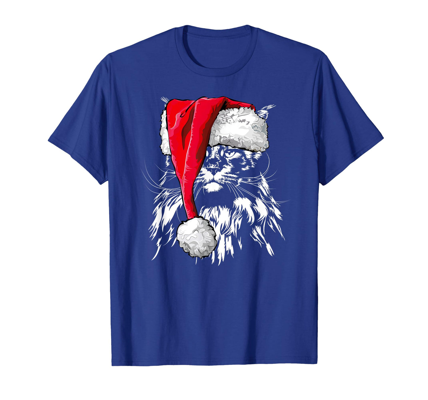 Funny Maine Coon Santa Christmas cat mom gift present Men Women Kids T-Shirt