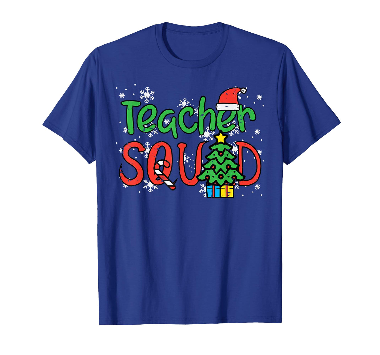 Christmas Teacher Squad Funny Xmas Teachers Crew Men Women T-Shirt