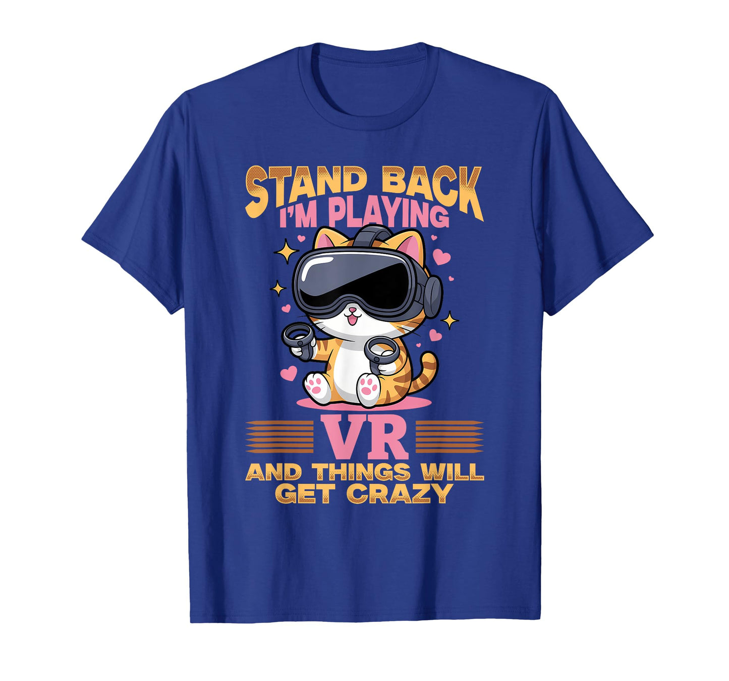 Gaming Cat VR Gamer T-Shirt for Men Women Kids