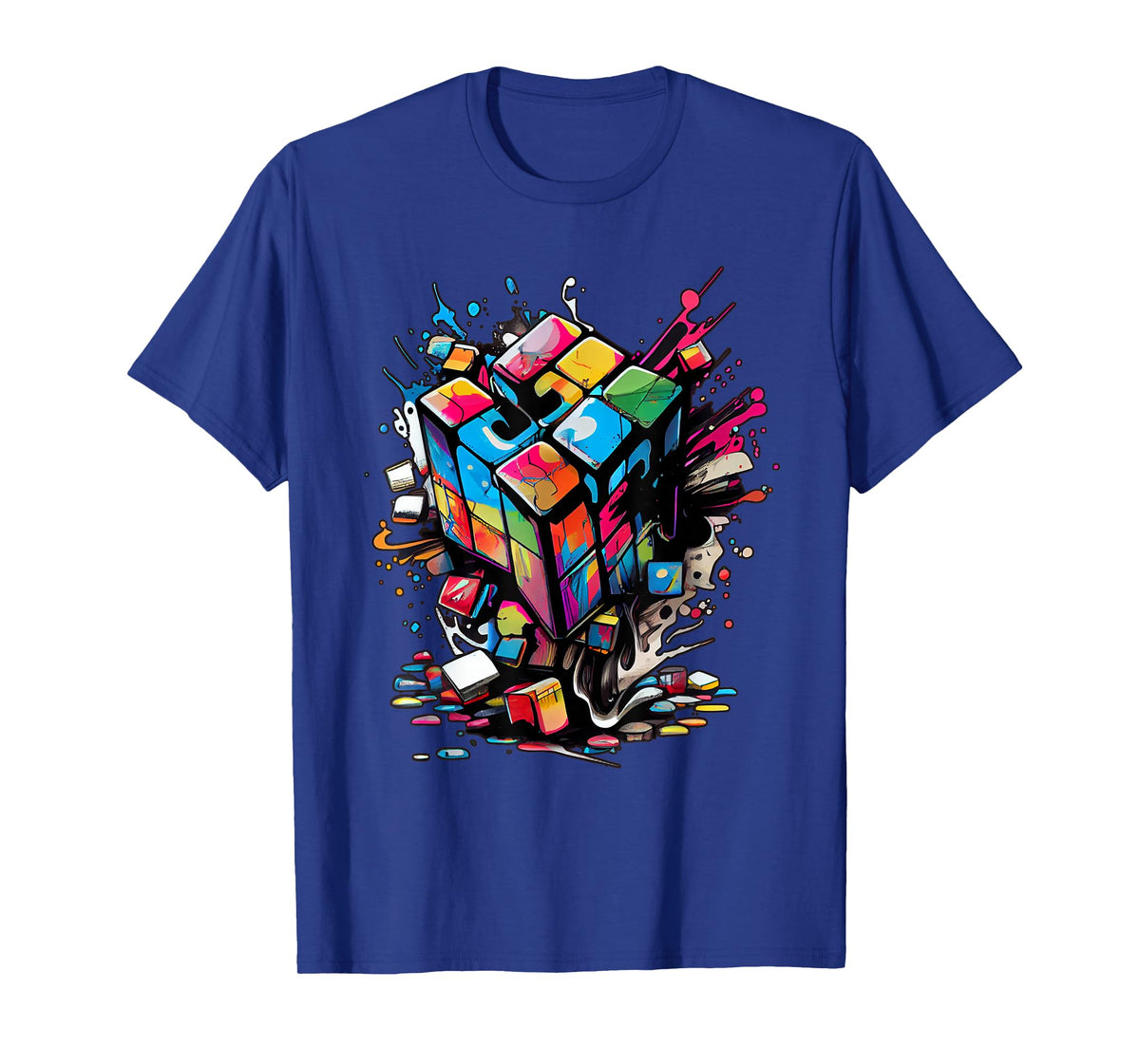 Puzzle Cube Exploding Speed Cubing 80's Youth Vintage Math T-Shirt