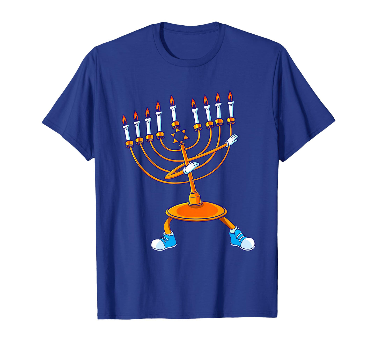 Dabbing Menorah Hanukkah Dancing Chanukah Kids Girls Boys T-Shirt