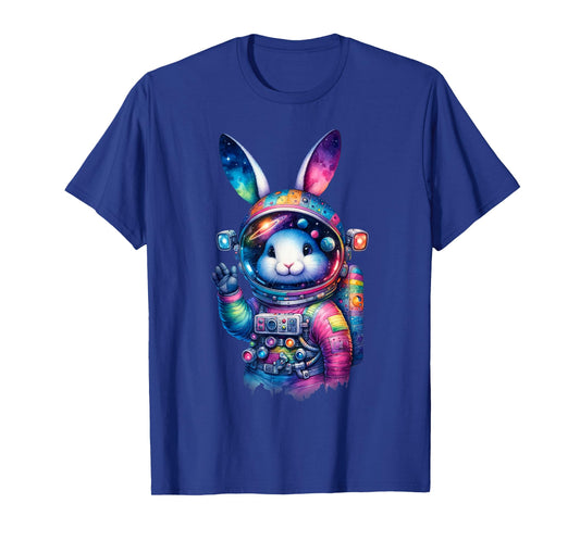 Astronaut Bunny Easter Day Rabbit USA Funny Outer Space T-Shirt
