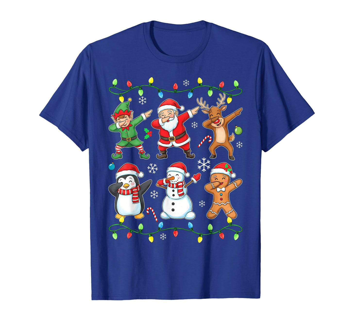 Christmas Squad Funny Matching Santa Reindeer Snowman Dab T-Shirt