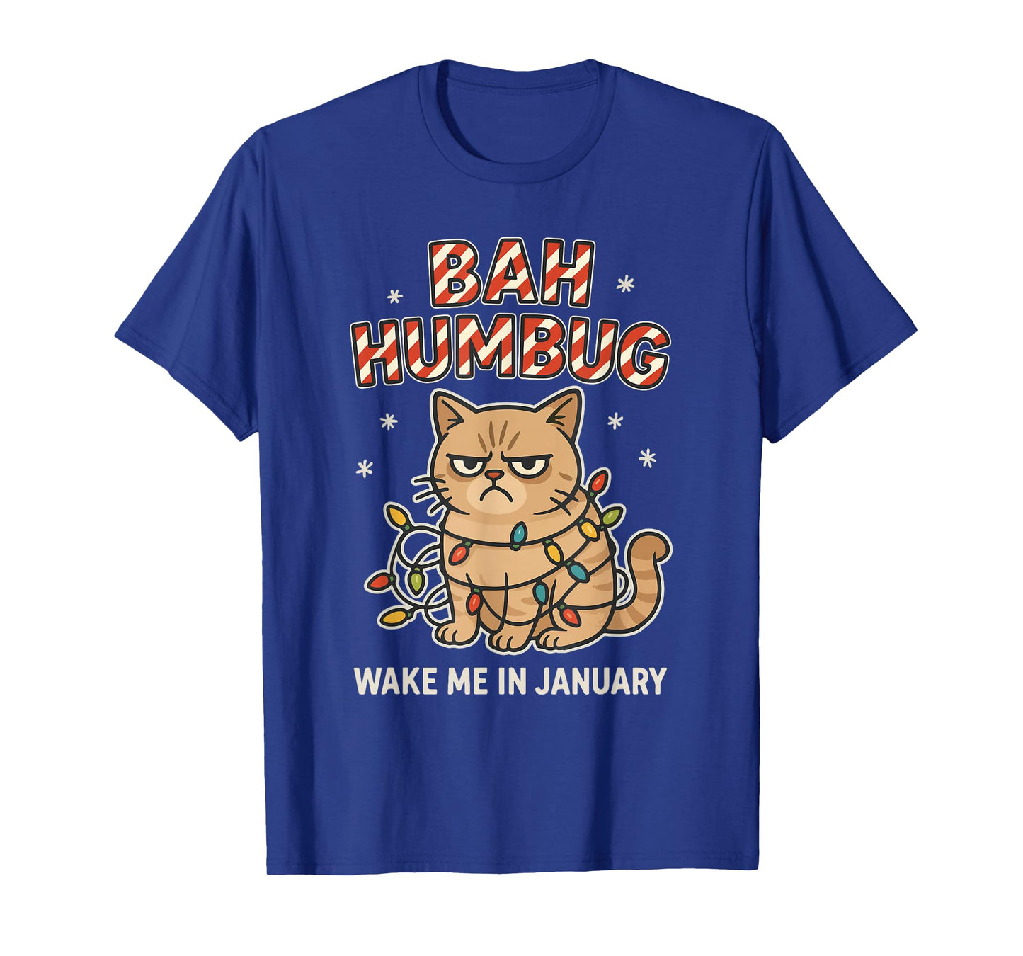 Bah Humbug Funny Bad Cat Christmas Hater Kitten Lover Xmas T-Shirt