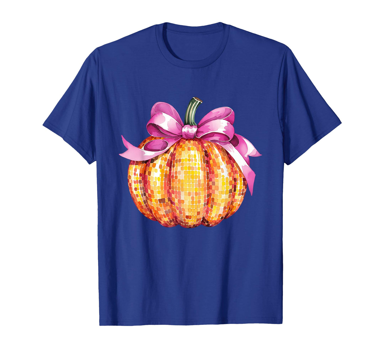 Coquette Pumpkin Pink Bow Fall Y'All Thanksgiving Women Girl T-Shirt