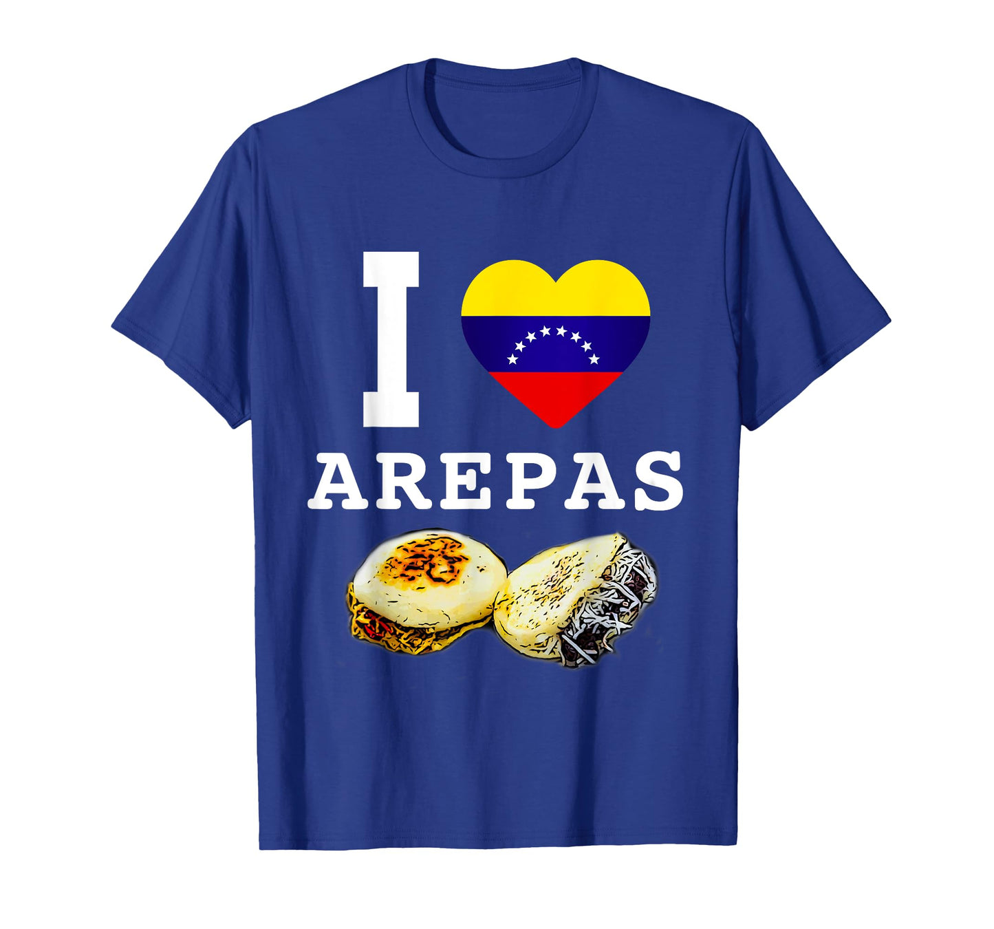 Funny Venezuela Food Flag Comida Venezolana I Love Arepas T-Shirt