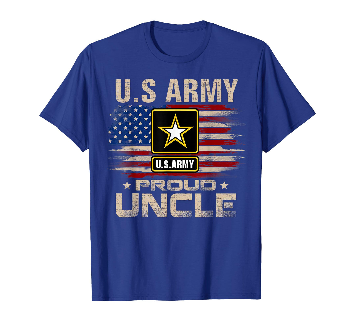 Vintage U.S Army Proud Uncle With American Flag T-Shirt