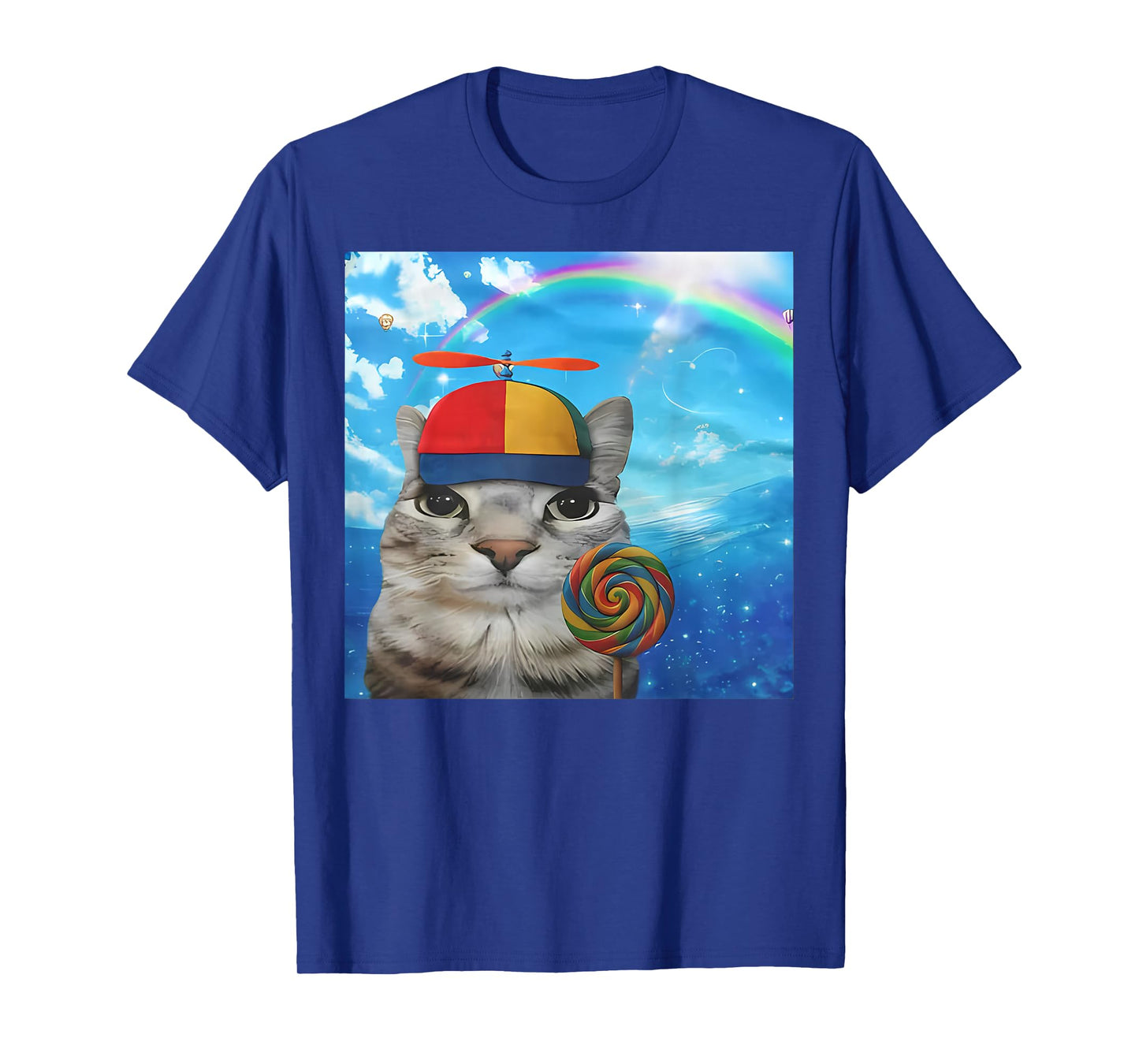Happy Cat Dreamcore Funny Silly Kitten Brainrot Meme T-Shirt