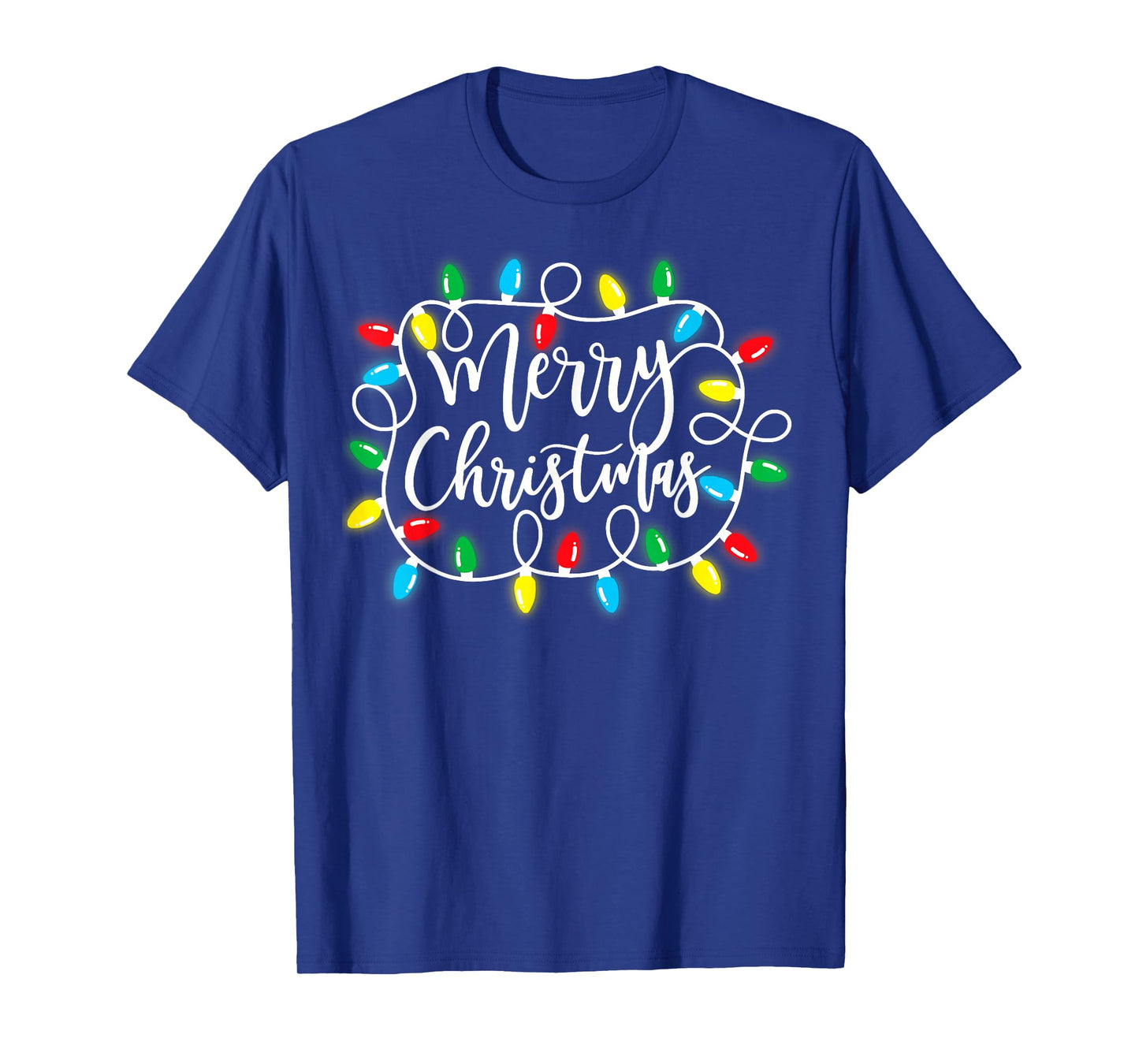 Merry Christmas Lights Xmas Family Matching Pajama Men Women T-Shirt