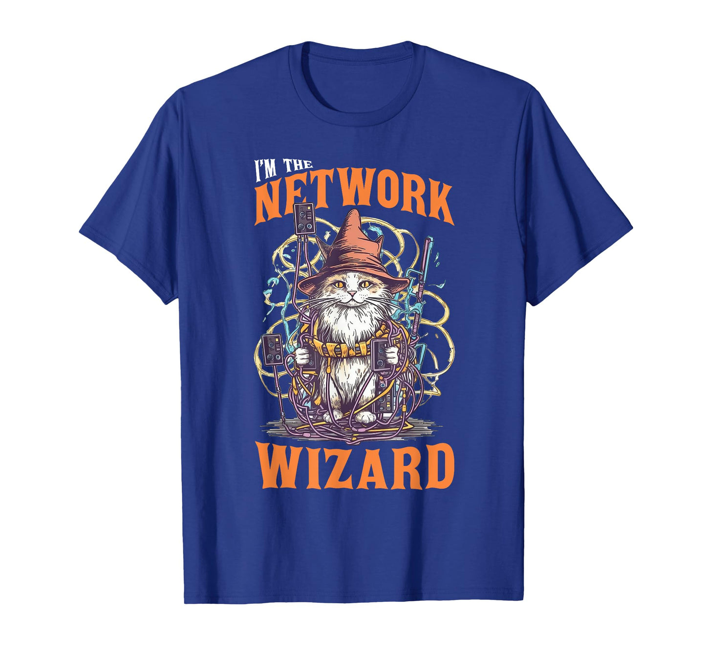 Network Wizard Network Admin Cat Computer Engineer T-Shirt