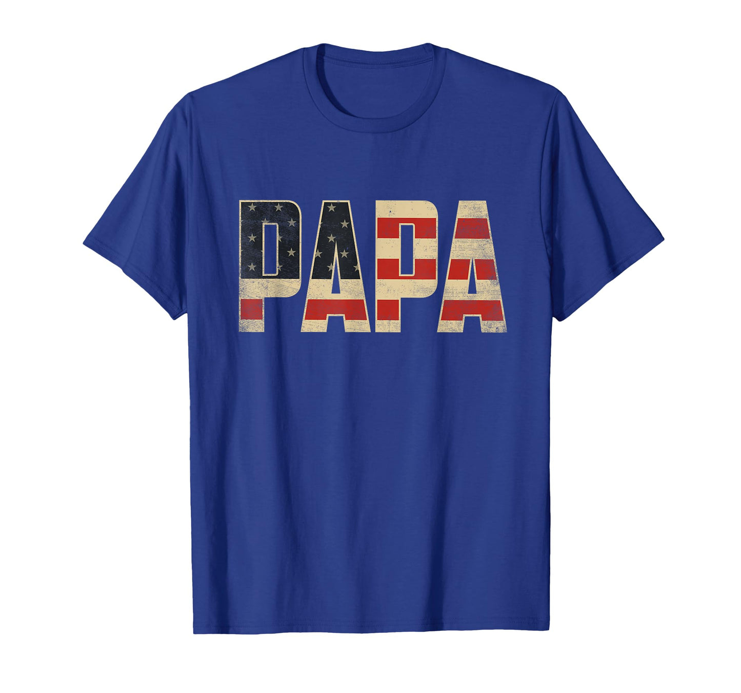 Papa Bold Patriotic American Flag Father’s Day Papa T-Shirt