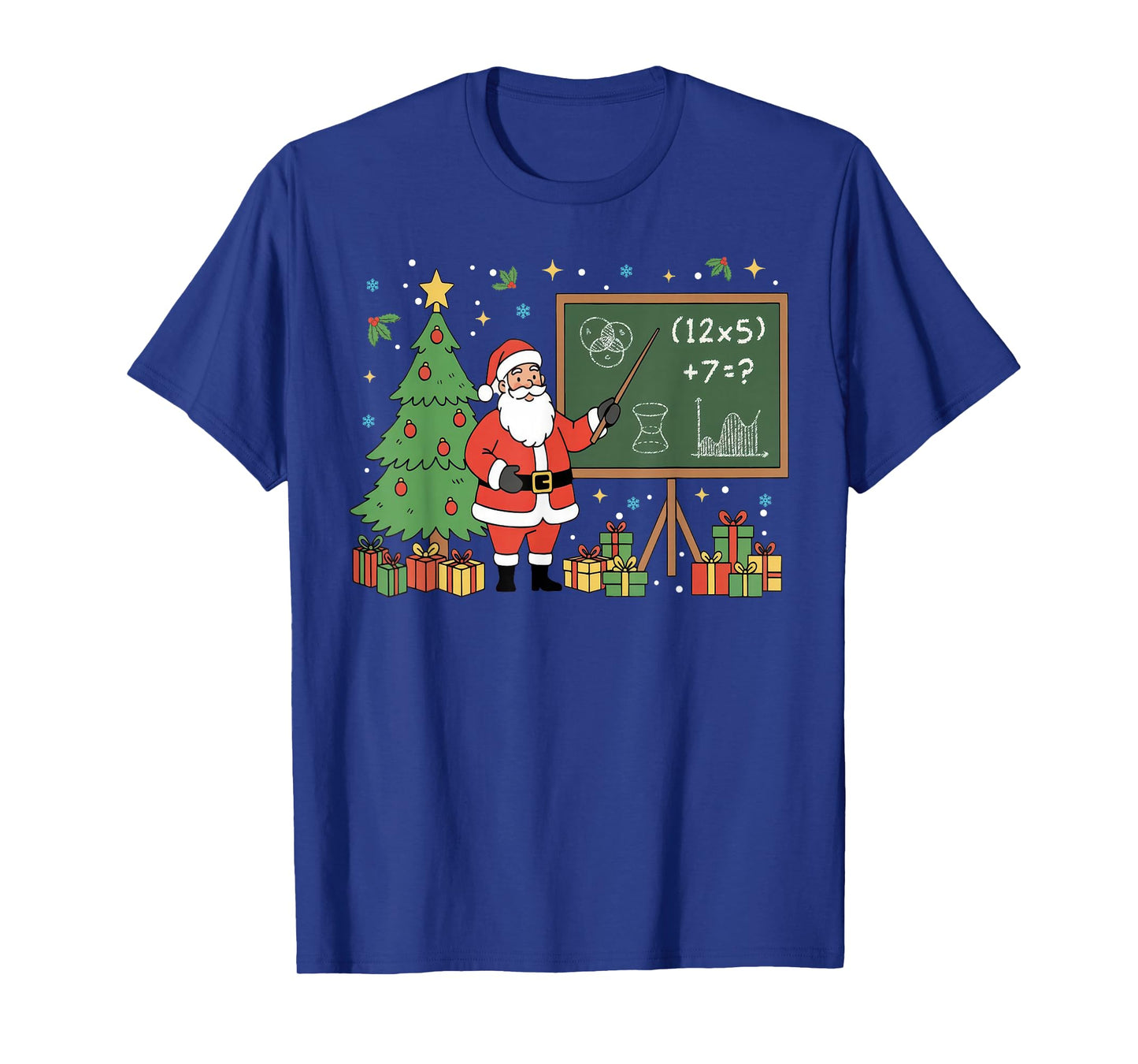 67 Teacher Santa Christmas Six Seven Meme Math Teacher Xmas T-Shirt