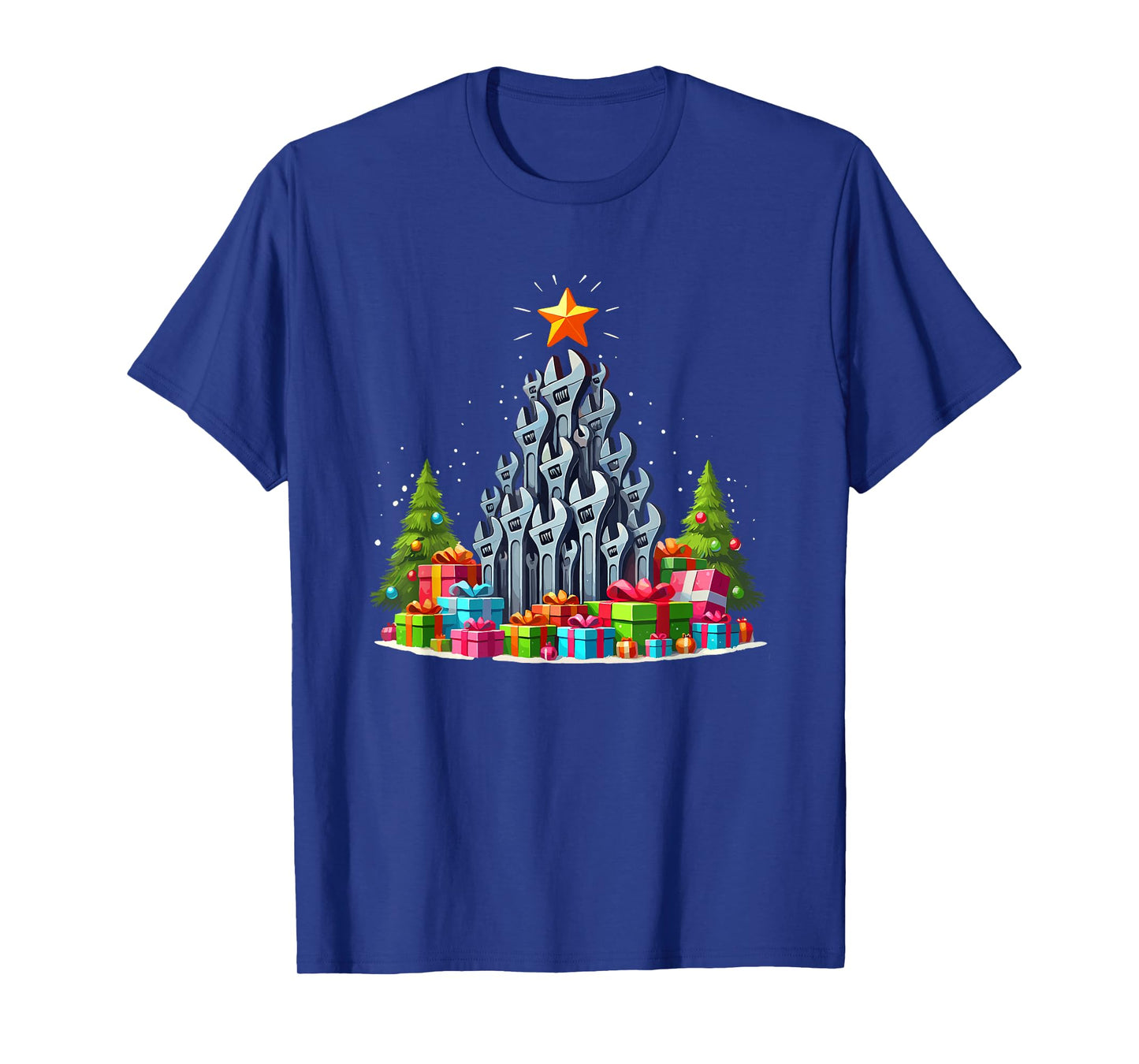 Christmas Tree Wrench Auto Mechanic Handyman T-Shirt
