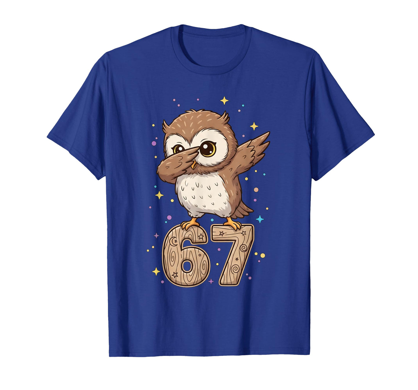Dabbing Owl 67 Funny Six Seven Gen Z Slang Meme Cute T-Shirt