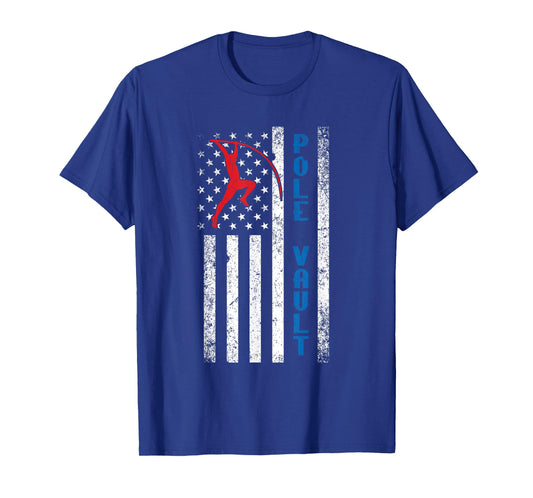 US Pole Vaulter American Pole Vault Flag United States T-Shirt