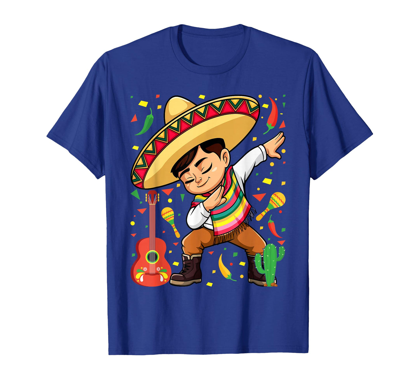 Mexican Boy Dabbing Poncho Cinco de Mayo T-Shirt