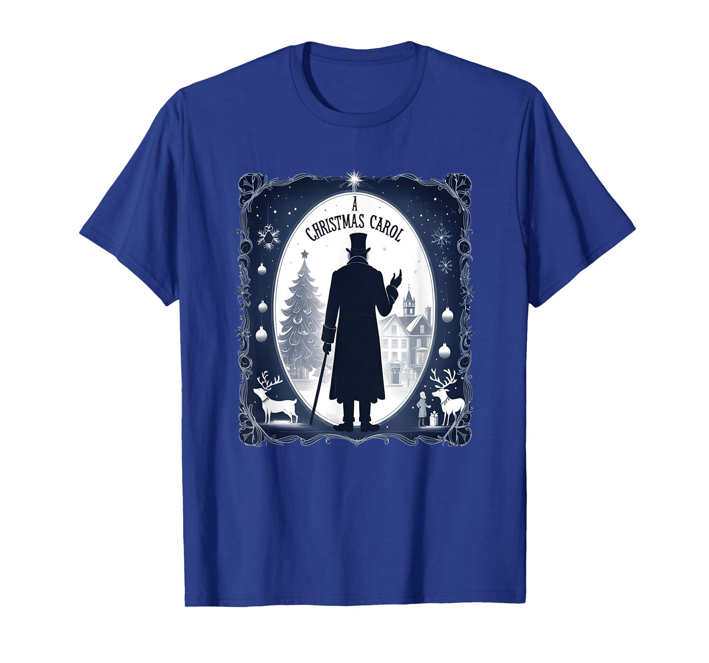 A Christmas Carol with Ebeneezer Scrooge Silhouette T-Shirt