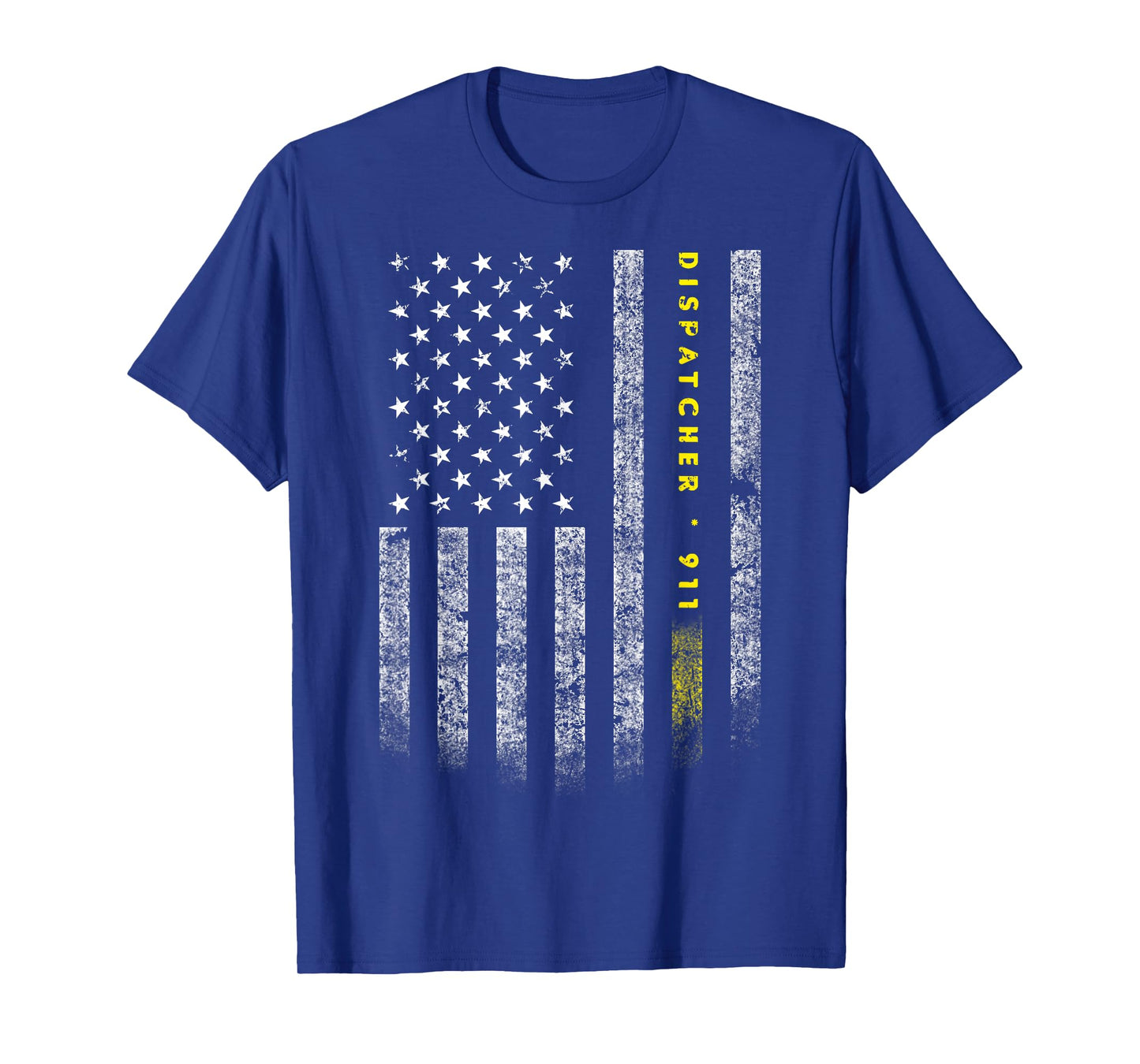 American Flag 911 Dispatcher T-Shirt gold line USA Flag Women Kids Men T-Shirt