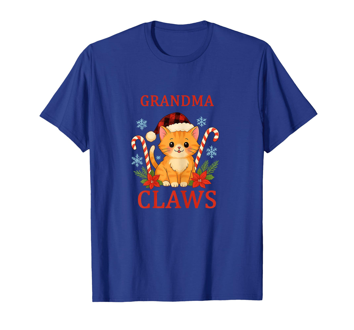Grandma Claws Funny Christmas Cat Design for Cat Lovers T-Shirt